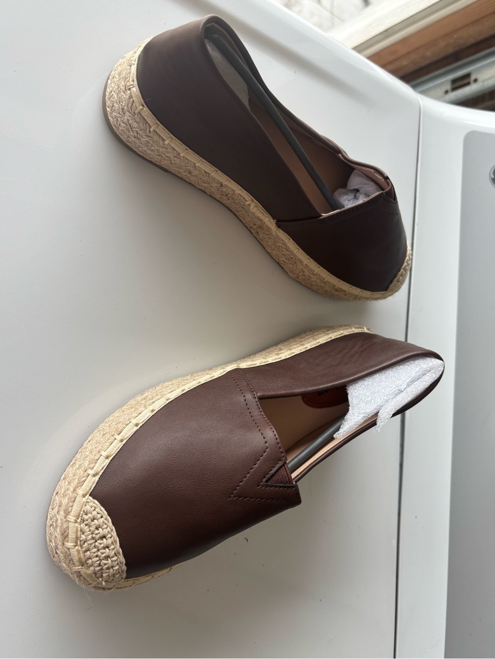 Women's Brown Espadrille Slip-On Loafers
